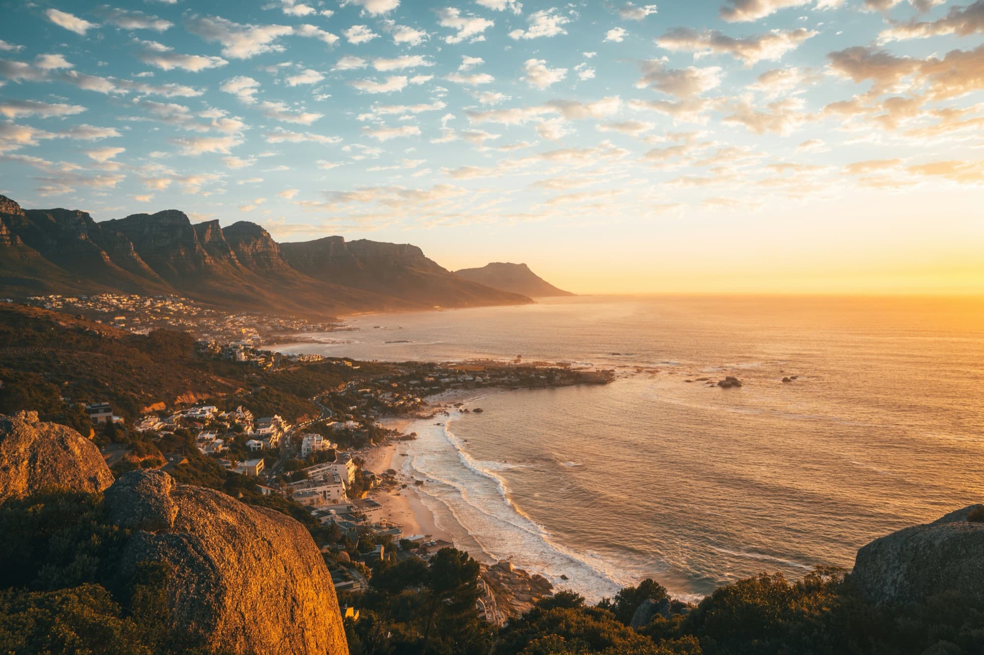 The Cape coastline at sunset